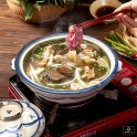 Nồi đất nấu lẩu bò 2.5 lít vẽ hoạ tiết tranh tràm